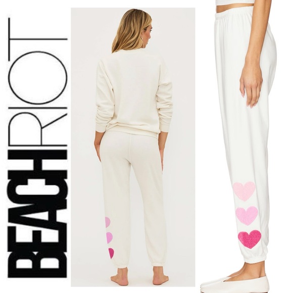 NWT Beach Riot Georgie Joggers on XOXO Cream L - Picture 3 of 12